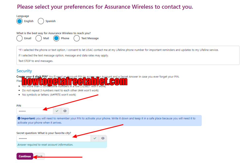 Enter your contact details to assurance wireless contact you